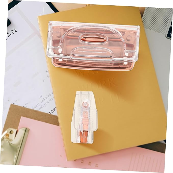 Holibanna 1Set Transparent Office Supplies Puncher Heavy Duty Staple Remover Ergonomic Design for Effortless Staple Removal Stylish Desk Accessories