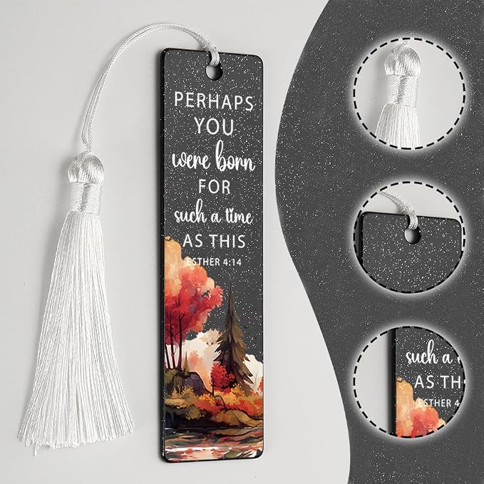 Christian Purpose - Affirming Bookmark, Inspirational Gift for Believers, Uplifting Present for Spiritual Readers, Spiritual Bookish Present, Unique Autumn & Scripture Design Bookmark, WCB83