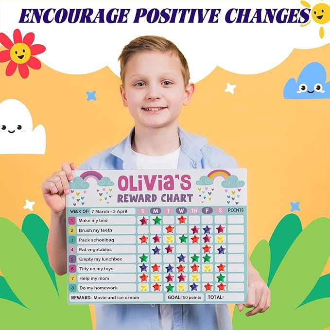 3330 PCS Holographic Glitter Stickers for Kids, 6 Styles Reward Stickers for School & Classroom, Teacher Supplies, Behavior Reward Charts, DIY Crafts & Decorations