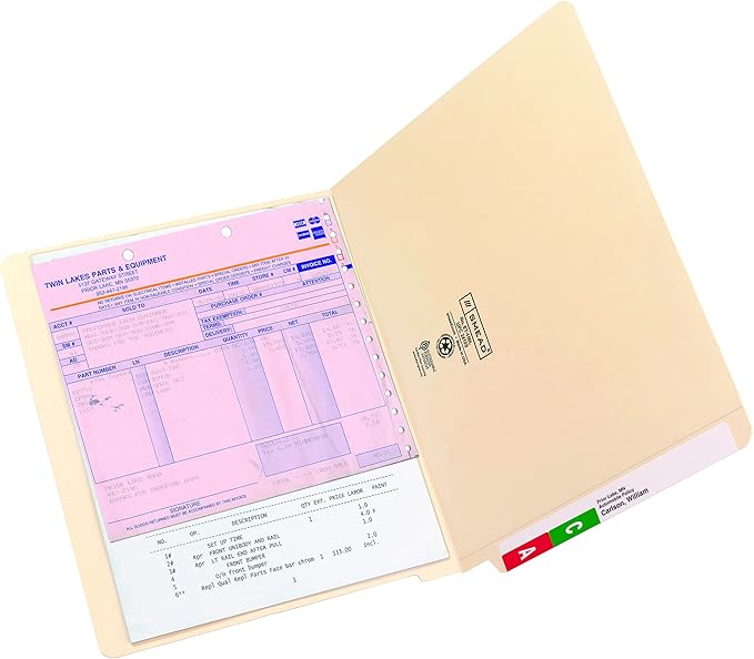 Smead 100% Recycled End Tab File Folder, Shelf-Master® Reinforced Straight-Cut Tab, Letter Size, Manila, 100 per Box (24160)