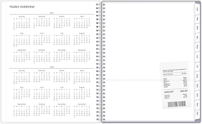 Blue Sky 2027 Weekly and Monthly Planner Calendar, January 2027 - December 2027, 8.5" x 11", Clear Pocket Cover, Laminated Tabs, Durable Twin Wire Binding, Storage Pocket, Laila