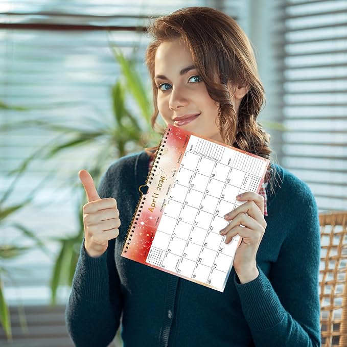 2026-2027 Wall Calendar - Includes January 2026 to June 2027, 18-Month Paper Wall Calendar 11 x 8.5 Inches.Thick Paper with Julian Dates and Block for New Year and Christmas Holidays To-dos ＆ Notes (J)