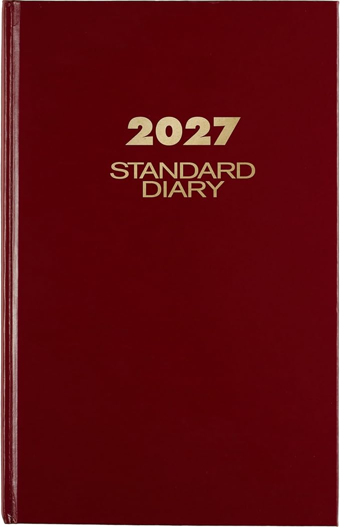 AT-A-GLANCE 2027 Daily Planner, Standard Diary, 7.75" x 12" Journal, Hardcover, Red (SD3761327)