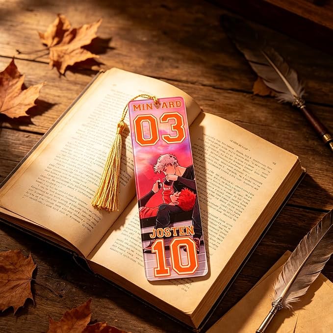 The Foxhole Court Inspired Acrylic Bookmark Set, 3PCS Double-Sided Printed Bookmarks with Tassels, Durable Book Markers for Reading, Anime Fan Gift, Book Lover Accessories (3PCS-Foxhole)