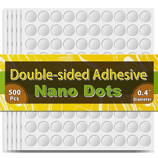 Piteno® 500Pcs Double Sided Adhesive Dots, 0.4" Clear Removable Adhesive Mounting Putty, Waterproof No Trace Dots Adhesive Putty for Poster Picture Festival Decoration Museum (10mm)
