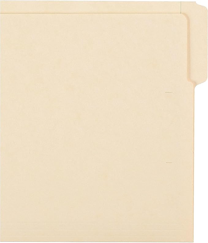 Smead End Tab File Folder, Shelf-Master Reinforced 1/3-Cut Tab, Letter Size, Manila, 100 per Box (24134)