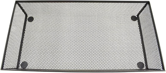 HAHIYO Stackable Mesh Tray Cup 12 x 6 x 2 inches Sturdy Container for Desk Drawer Organizer Collection for Home Office School kitchen Soft Foam Feet No Sharp Edges 1 Pack Black