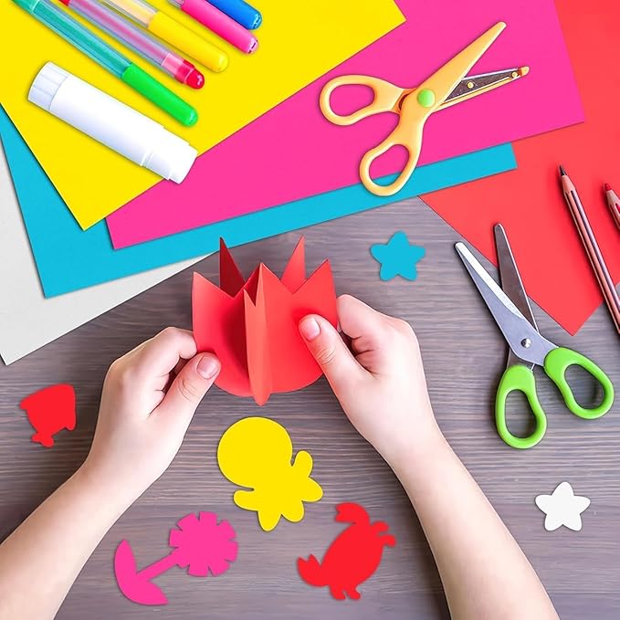 50 Pcs Poster Board Colorful Paper 14x18, ROOKEA Vision Boards Bulk Blank Graphic Display Posterboard Card Paper for Arts Craft Projects Drawing Scrapbooking