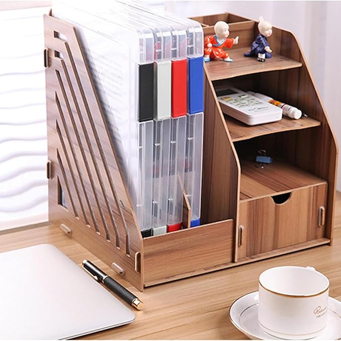 A4 Paper Holder Portable File Box Clear Plastic Document Case Waterproof Dustproof PP Storage Folder Magazine Filing Organizer Office/School Supplies - Pack of 4