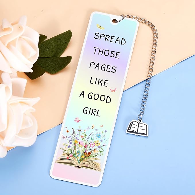 Gifts for Book Lovers Women, Funny Book Mark for Reading Women, Spread Those Page Bookmark, Book Lover Nerd Bookish Office Christmas Gifts, Book Themed Book Club Gift Ideas for Women