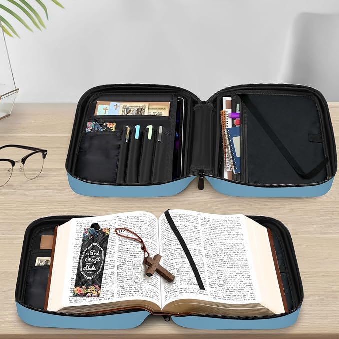 Personalized Bible Cover for Men Women Custom Bible Case with Picture Text Name Logo Customized Storage Bag with Pockets