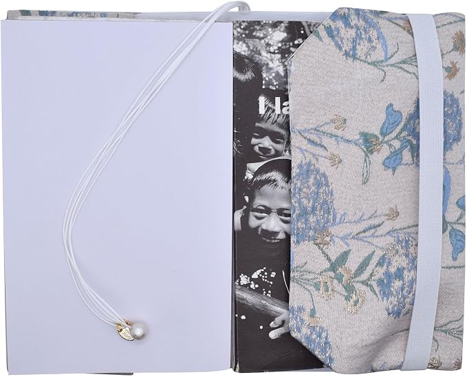BLBMH 5x8 Book Cover | Handmade Non-Stretch Fabric Sleeve with Bookmark | for Paperback Bible Journal | Privacy Reading Gift for Women - Dandelions Blue