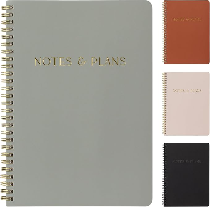 Beautiful Daily Planner And Notebook With Hourly Schedule - Aesthetic Spiral To do List Notepad to Easily Organize Your Tasks And Appointments - Stylish Book And School Or Office Supplies For Women
