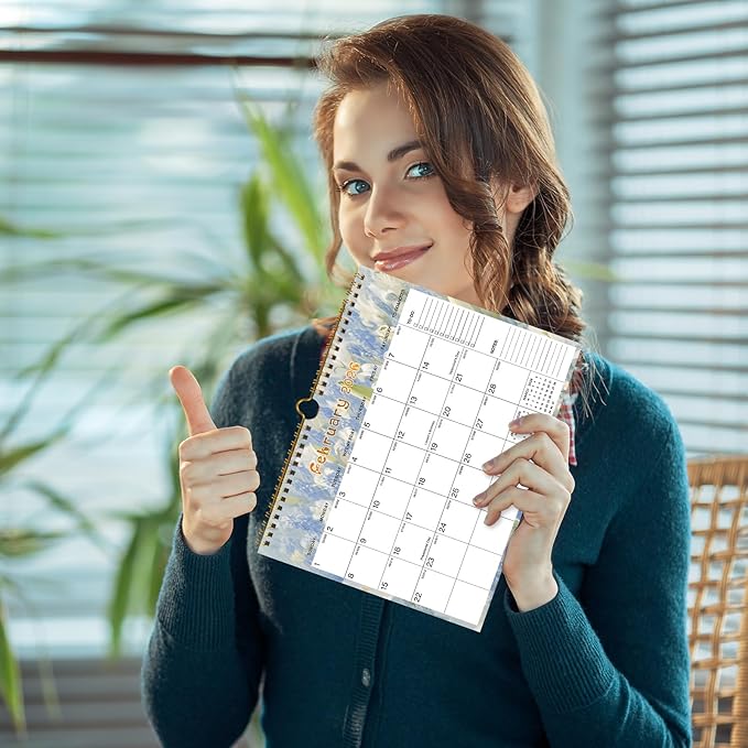 2026-2027 Wall Calendar - Includes January 2026 to June 2027, 18-Month Paper Wall Calendar 11 x 8.5 Inches.Thick Paper with Julian Dates and Block for New Year and Christmas Holidays To-dos ＆ Notes (F)