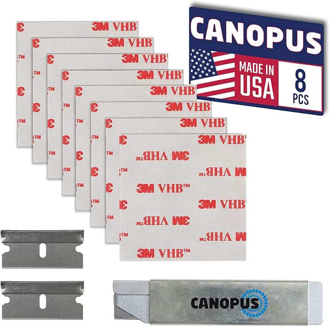 CANOPUS Adhesive Pads, Double Sided Tape for Crafts, Double Sided Adhesive Mounting Squares, RP25 Foam Tape, Pack of 8 Pads, 2in x 2in, Made in USA