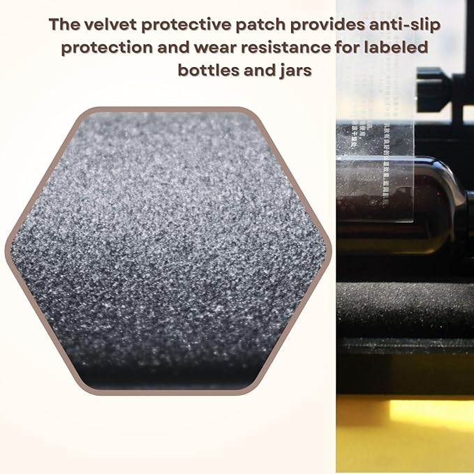 Manual Label Applicator - Precision Labeler for Bottles and Jars, Ideal for Candles, Wine/Beer Containers, Beauty and Essential Oil Products, Adjustable Height for Easy Labeling (Black)