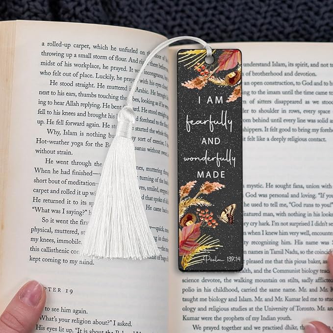 Christian Self - Worth Bookmark, Encouraging Gift for Believers, Empowering Gift for Spiritual Readers, Spiritual Bookish Present, Unique Floral & Scripture Design Bookmark, WCB57