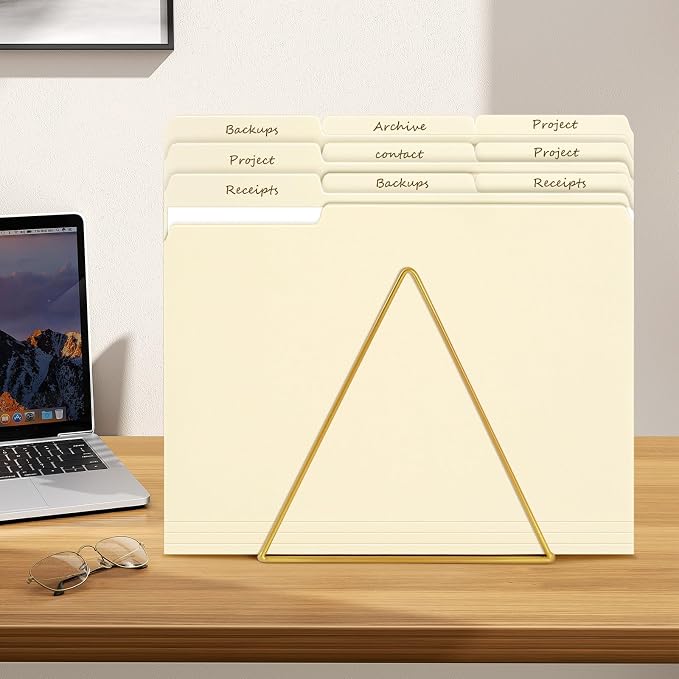 File Folders,100 Pack Manilla Folders 8.5x11,1/3 Cut Tabs Manila File Folders Letter Size for Easy Labeling and Organization,Vanilla Folders Great for Documents Home School Classroom Office Supplies