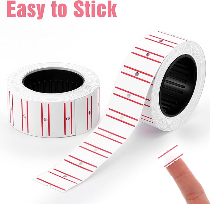 30000 Pcs Price Gun Labels, 60 Rolls Price Gun Stickers Paper Compatible with Most of Price Tag Machines(Mx-5500, M5500, HG979), Prices Tags Stickers for Office Retail Shop Organization Marking