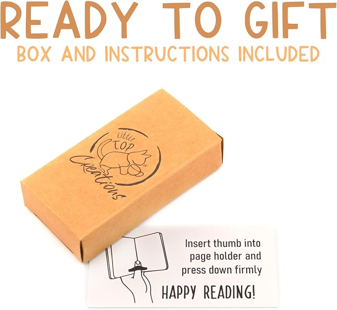 Cat Book Page Holder for Reading, Bookish Gifts & Accessory, Ideal for Bookworms, Book Lovers & Readers, Made in USA (Starry Black)