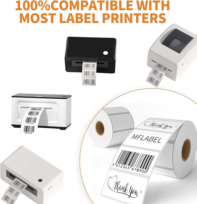 MFLABE 120 Rolls of 1000 2-1/4 x 1-1/4 Inch Direct Thermal Perforated Shipping Labels,SKU Labels