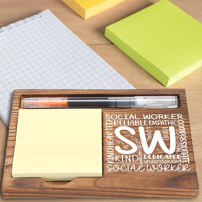 Social Worker Appreciation Gifts Inspirational Quote Social Services Appreciation Student Graduation School Counselor Therapist Thank You Gift Desk Self Stick Note Pad Holders EDP211