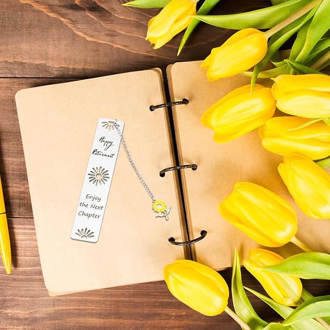 Happy Retirement Gifts for Women Men, Metal Bookmarks Personalized Gifts for Women, Personalized Bookmark Coworker Retirement Bookmark for Leaving Retired Teacher Nurse Coworker Librarian Leader