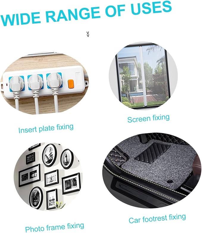 Homoyoyo 2rolls Self-Adhesive Cable Strips Durable Hook and Loop Fastener for Organizing Cords and Items Versatile Use Various Surfaces