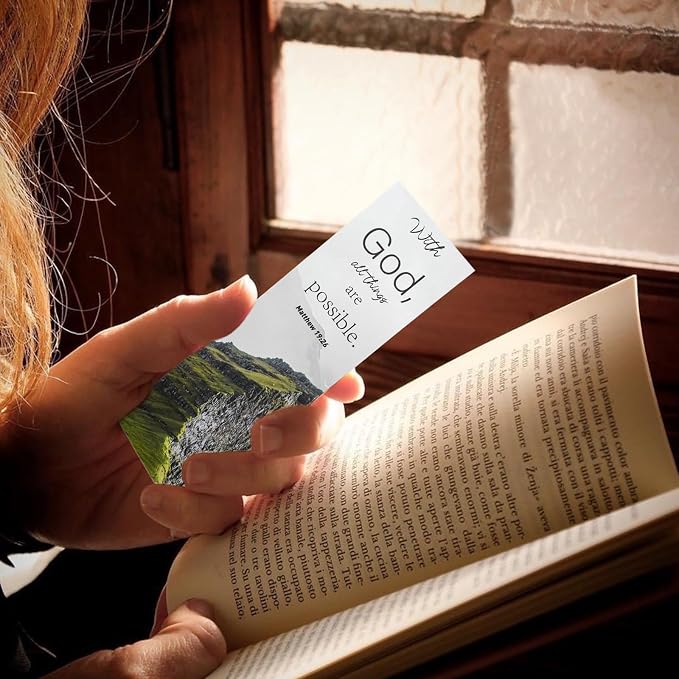 VANRA 20 Pack Books of The Bible Bookmark + 20 Pack Bible Emergency Numbers Christian Bookmarks Bulk Large Print Book Markers for Reading Religious Church Gifts for Prayers Women Men