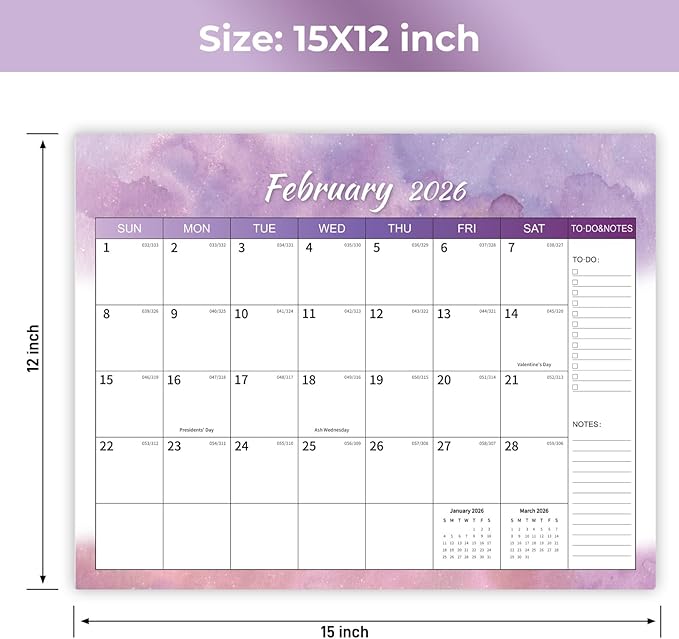 2026 Calendar -, Magnetic Calendar for Refrigerator– Fridge Calendars Runs from January 2026 to June 2027, Colorful Monthly Organizer for Home & Office, 15"x12"