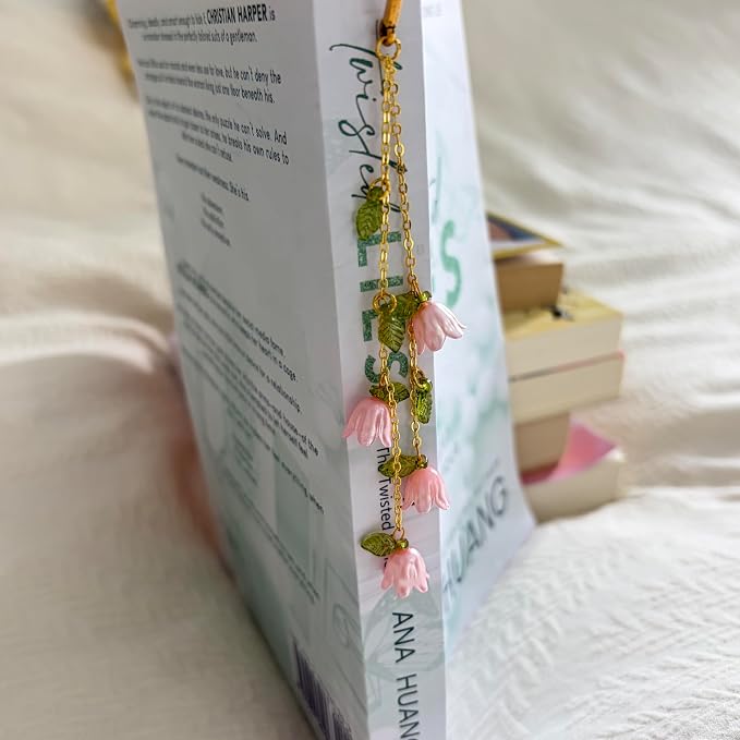 Cute Bookmarks for Women, Pretty Metal Flower Book Marks for Reading, Book Lovers Gifts for Club, Readers, Teacher Appreciation, Birthday, Mothers Day (Pink)