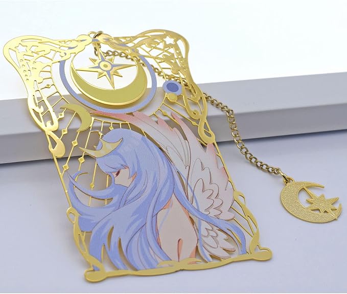 BLBMH Cute Metal Bookmarks for Women Girls Anime Book Mark Christmas Gifts for Girls Book Lovers Readers Best Friends - TE