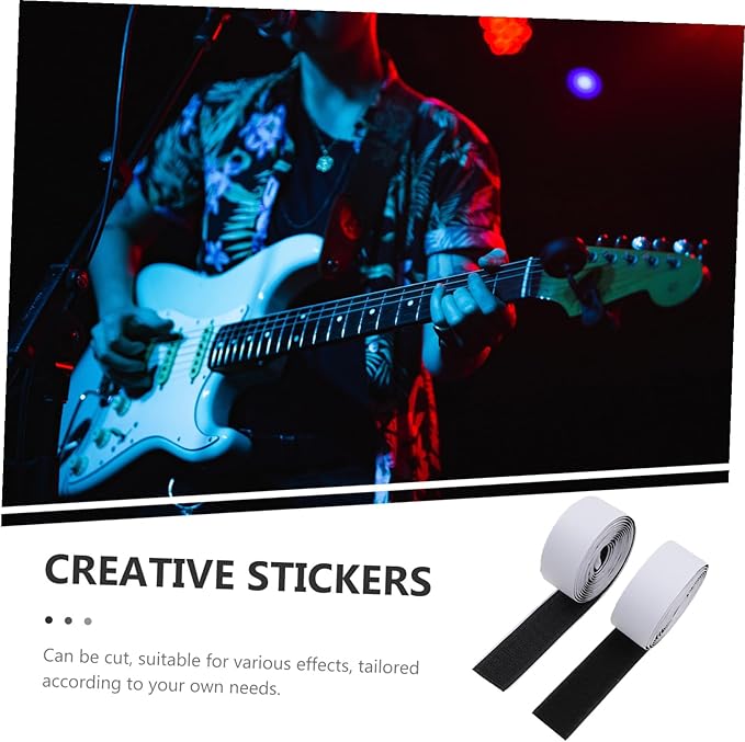 ibasenice 2pcs Guitar Effector Tape Adhesive Grip Tape Strong Fastener for Pedal Board Guitar Supplies
