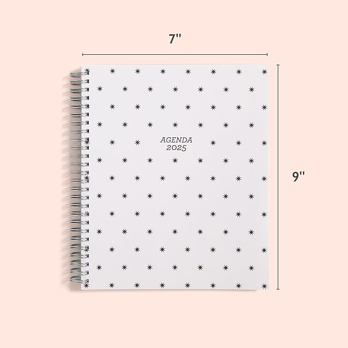 Blue Sky 15-Month Weekly and Monthly Planner Calendar, Flexible Cover, Laminated Tabs, Wirebound, Aiden Dark (Parisa- 2025, 7" x 9")