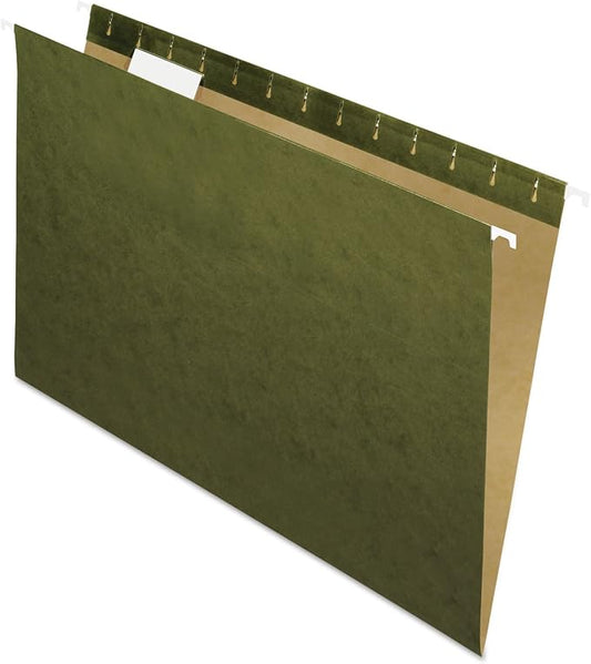 Pendaflex Products - Pendaflex - Hanging File Folders, 1/5 Tab, Legal, Standard Green, 25/Box - Sold As 1 Box - Crimped steel hanging rods for extra durability. - Lighter interior helps ensure documents go into the correct file. - 11 pt. stock. - Inclu...