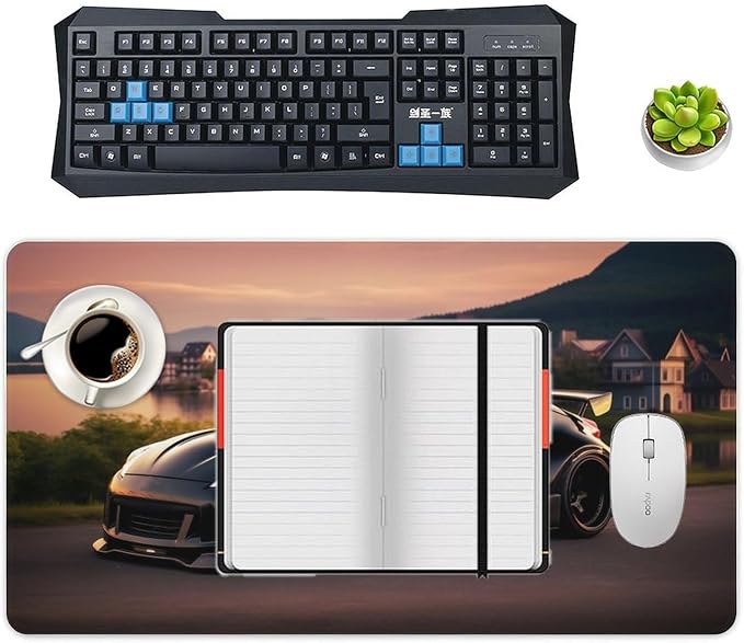 JDM Car Desk Mats on Top of Desks Pad Japanese Large Mouse Pads Gaming Cool 370z JDM Car Cool Japanese Big Mousepad for Desktop Keyboard Computer Mat 40X75cm