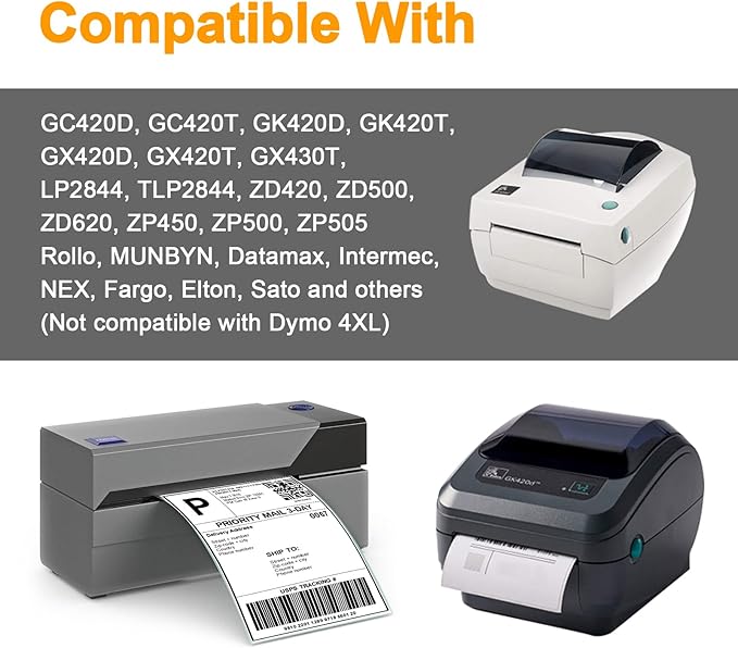 【15600 Labels/12 Rolls】 3-Proof 1" Core Labelebal 2" x 1" Direct Thermal Label (51mm x 25mm) Multipurpose Shipping Address Barcodes Labels Compatible for Zebra & Rollo Desktop Label Printer