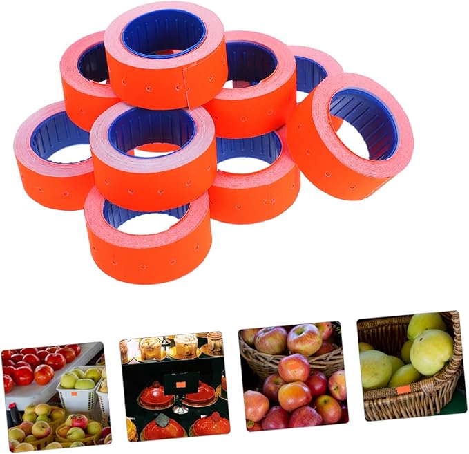 STOBOK 10rolls Adhesive Price Tag Stickers for Pricing Labels for Retail Inventory Grocery Stores for Home Shop Use