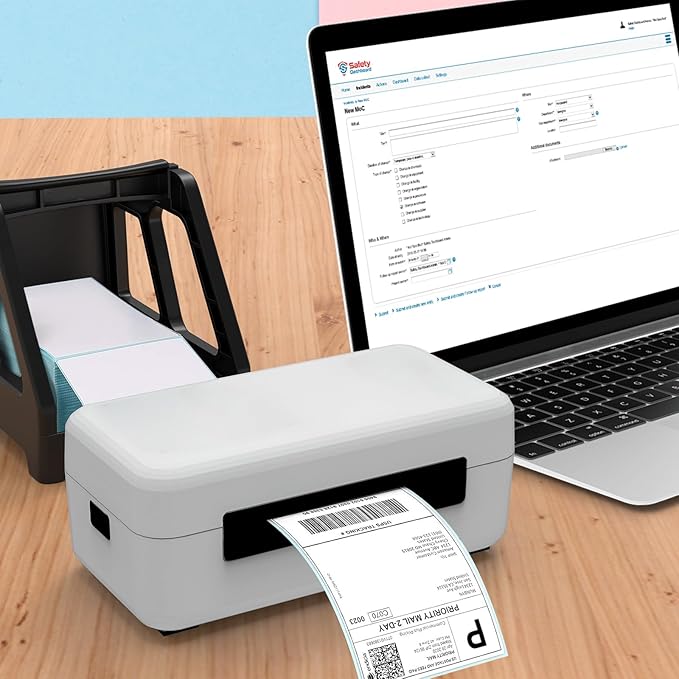 VOTTAN Sticker Label Holder, Easy to Assemble Thermal Label Holder for Rolls and Fan-Fold Labels 4X6‘’
