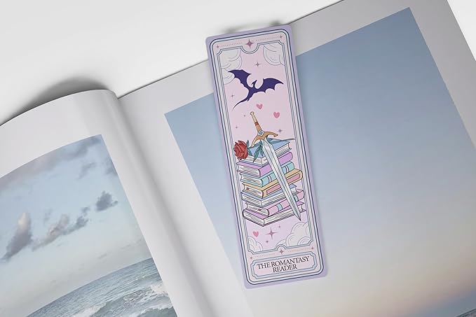 TwoDays Cute Tarot Bookmarks for Book Lovers - Dark Romance Fantasy Merch for Reading Women, Booktok Accessories Gifts for Bookish (Set of 10, 6'' X 2'')