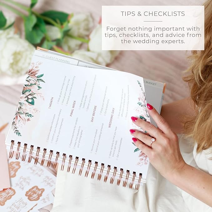 Clever Fox Wedding Planner – Notebook Organizer for Bride – Wedding Planning Binder Book with Pockets – Engagements Gift, 10x11″ (White)