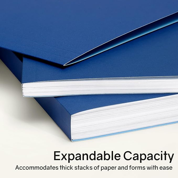 SUNEE File Folders, 100 Pack Manilla Folders 8.5 x 11, Colored File Folders Home Office School Supplies for Documents Files Paper,Navy Blue