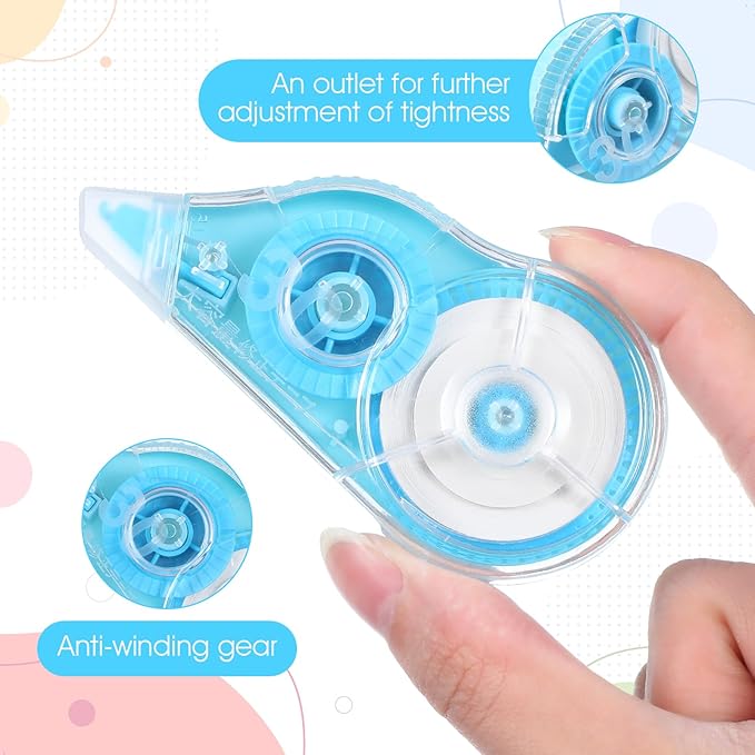 50 Pack White Correction Tape, 39 Feet Correction Tapes Easy To Use Applicator for Instant Corrections School Office Supplies, Colorful