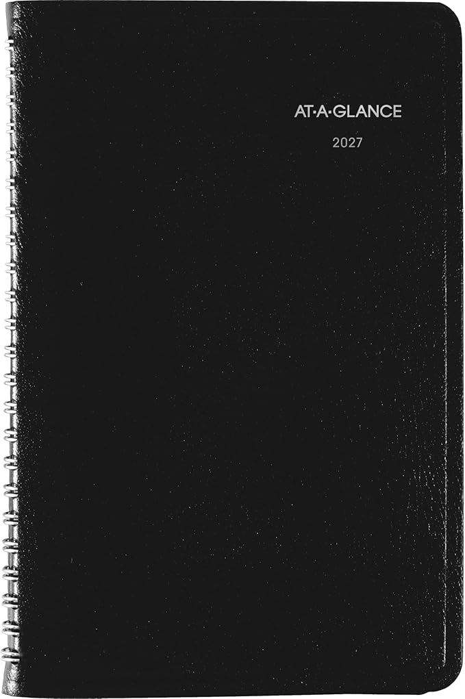 AT-A-GLANCE 2027 Appointment Book Planner, Weekly, 5" x 8", DayMinder, Black (G2000027)