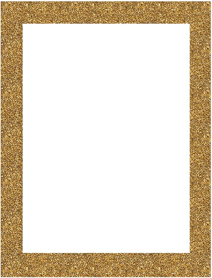 Royal Brites Ultra Brite Gold Glitter Frame White Poster Board, 22 x 28 Inches (25 Sheet Pack)