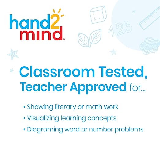 hand2mind Double-Sided Centimeter Grid White Boards for Students, Grid Board for Graphing, Dry Erase Boards, Portable Whiteboard, School Supplies, Classroom Supplies (Pack of 10)