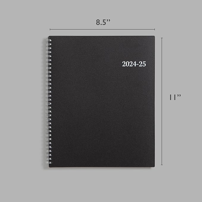 Blue Sky 2024-2025 Academic Year Weekly and Monthly Planner, July 2024 - June 2025, 8.5" x 11", Flexible Cover, Wirebound, Enterprise (150144)