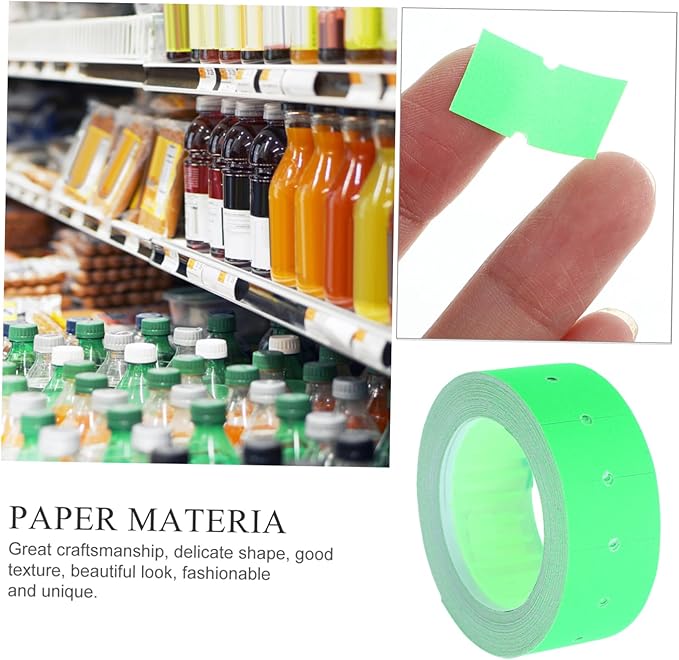 5000pcs Price Tag Sticker Paper for Retail Pricing Fluorescent Self-Adhesive Market Price Labels Printing Fast Drying Ink for Home Office Business