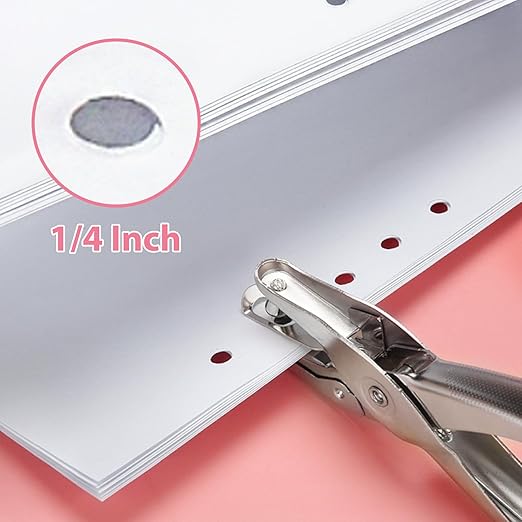 1 Hole Punch， 1/4 inch of Single Whole Punch and Long Reach Stapler,with 2000 Staples & Stapler Remover Full Strip