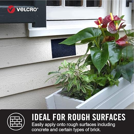 VELCRO Brand Extreme Outdoor Mounting Tape, 20Ft x 1 in,Holds 15 lbs, Strong Heavy Duty Stick on Adhesive, Mount on Brick,Concrete for Hanging,30702,(Pack of 12)